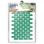 QBIX Stencil 1 Layer - Plastic - Pattern - Brick Wall image 0