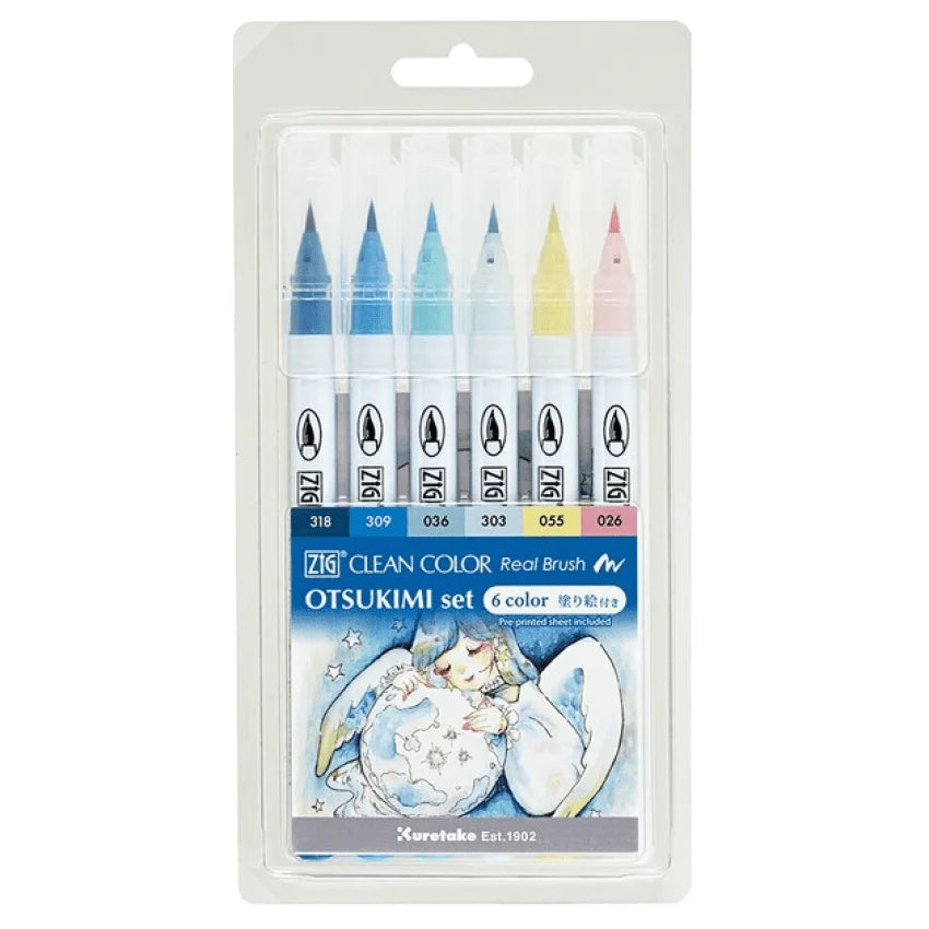 Clean Color Real Brush OTSUKIMI Set - 6pc