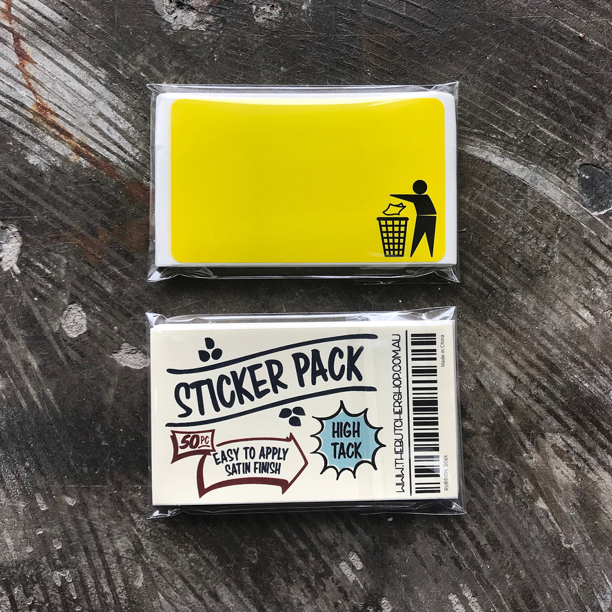 High Tack Sticker Pack 50pc - Rubbish image 1