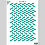QBIX Stencil 3 Layer - Plastic - Pattern 3D - Brick image 4