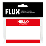 FLUX Eggshell Hello Stickers - Red image 0