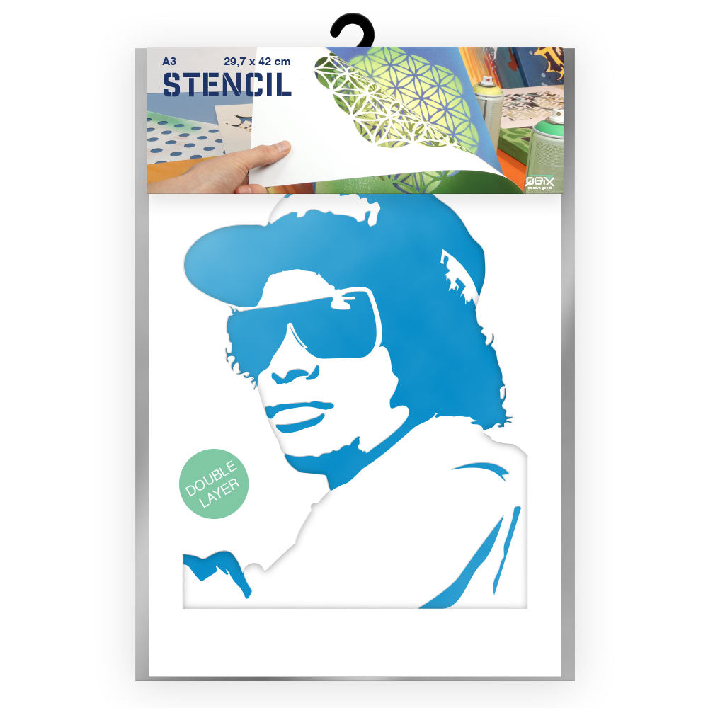 QBIX Stencil 2 Layer - Plastic - Idols - Eazy-E image 0