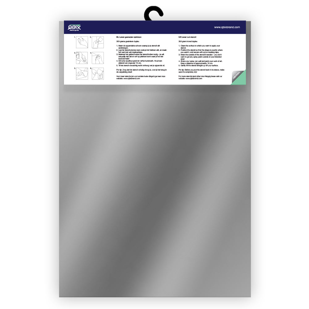 QBIX Stencil 1 Layer - Plastic - Tile Pattern Fleur de Lis 2 image 2