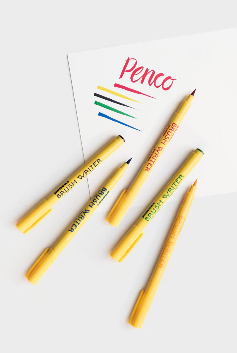 Brush Writer Pen - Set of 5 - Assorted Colours image 2