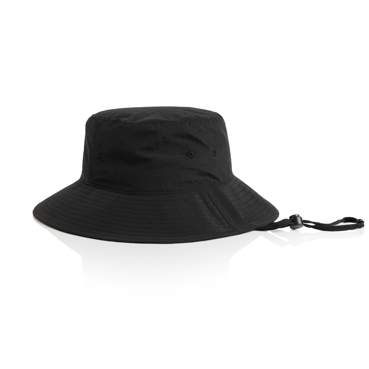 1174 Nylon Wide Brim Bucket Hat - Black image