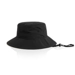 1174 Nylon Wide Brim Bucket Hat - Black image