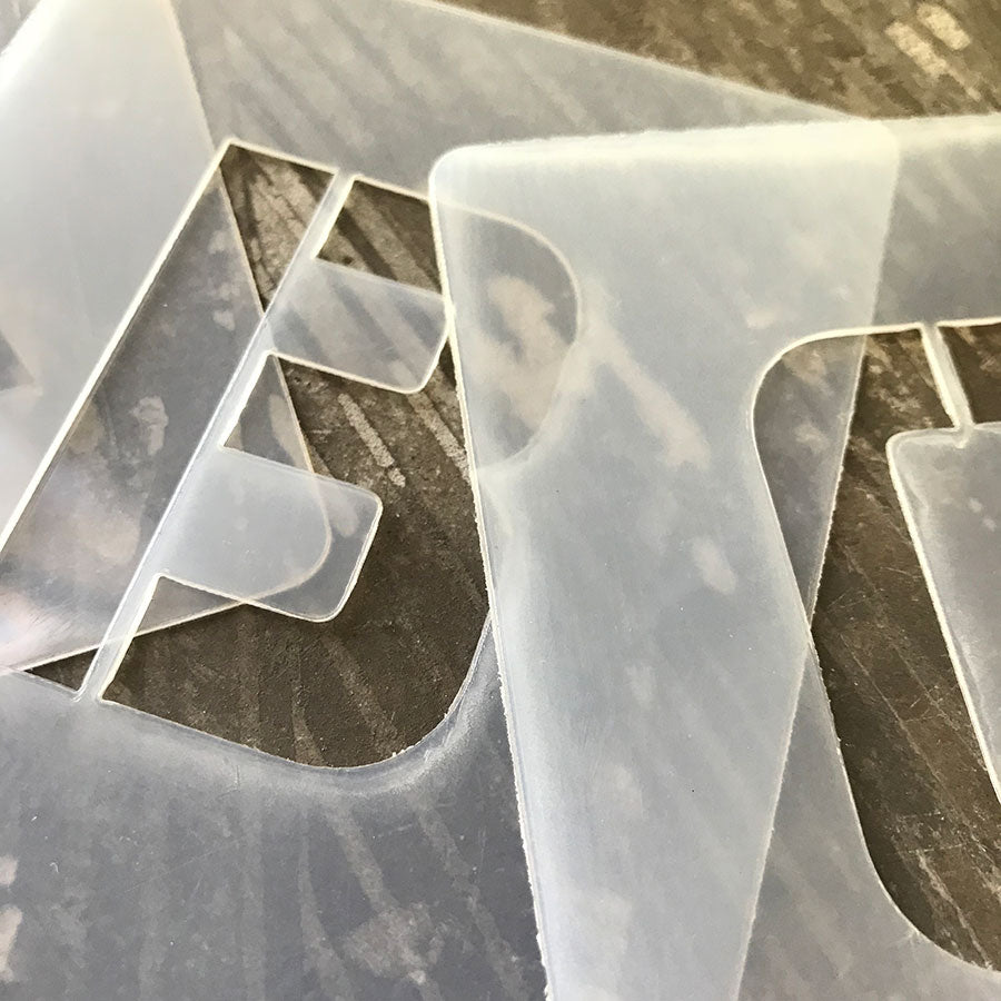QBIX Plastic Stencil Set - Alphabet Modern - Large image 2