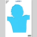 QBIX Stencil 2 Layer - Plastic - Idols - Jim Morrison image 3
