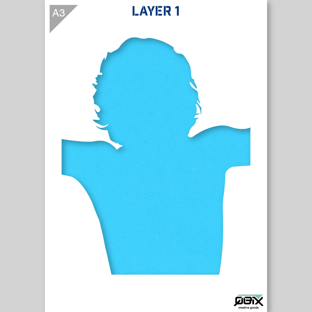 QBIX Stencil 2 Layer - Plastic - Idols - Jim Morrison image 3