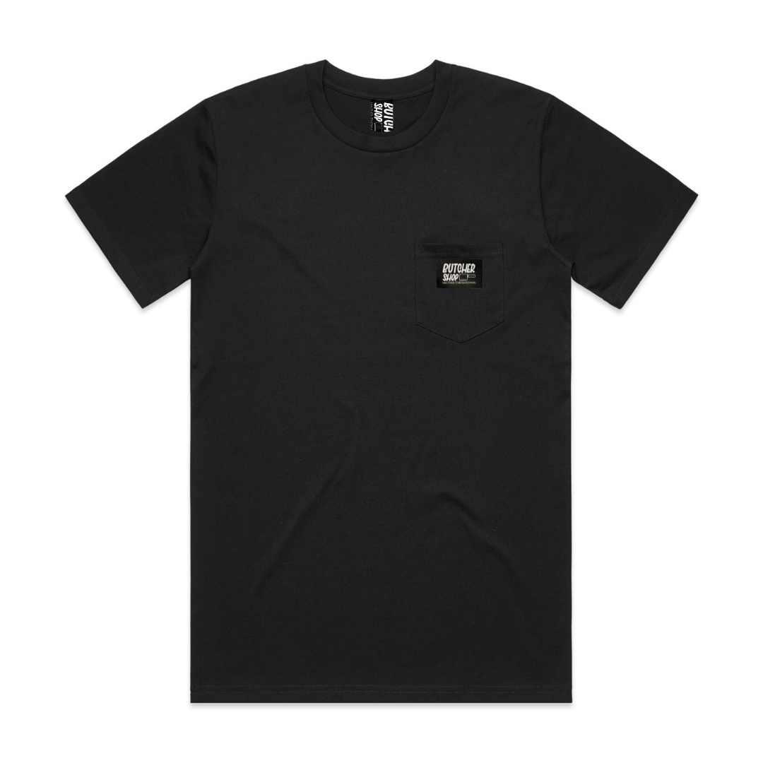 Cleaver Label Pocket Tee - Black image 1