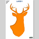 QBIX Stencil 2 Layer - Plastic - Animals - Deer Head image 4