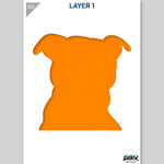 QBIX Stencil 2 Layer - Plastic - Animals - Dog Head image 2