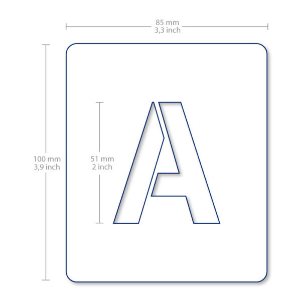 QBIX Plastic Stencil Set - Alphabet Modern - Small image 3