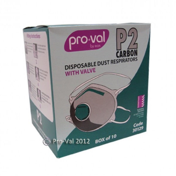 ProVal P2 Disposable Respirator with Valve and Carbon Filter - Box of 10 image 0