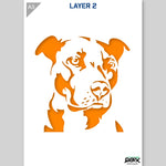 QBIX Stencil 2 Layer - Plastic - Animals - Dog Head image 4