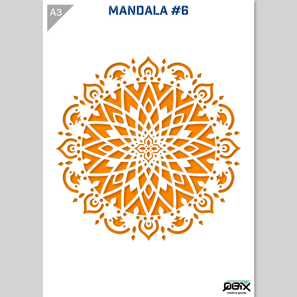 QBIX Stencil 1 Layer - Plastic - Mandala 6 image 2