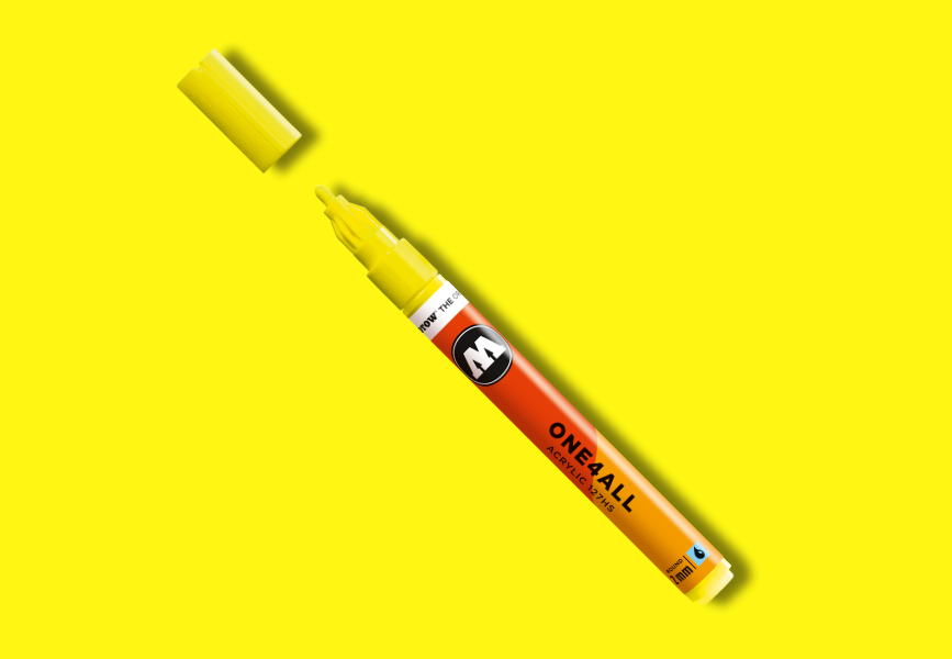 MOLOTOW ONE4ALL Marker 127HS - 220 Neon Yellow Fluorescent image