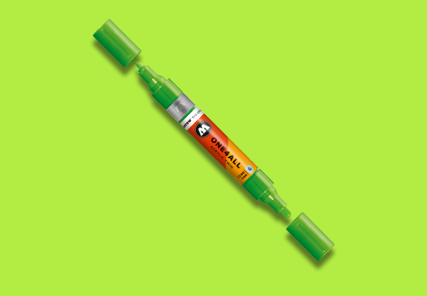 MOLOTOW ONE4ALL Marker Twin - 219 Neon Green image