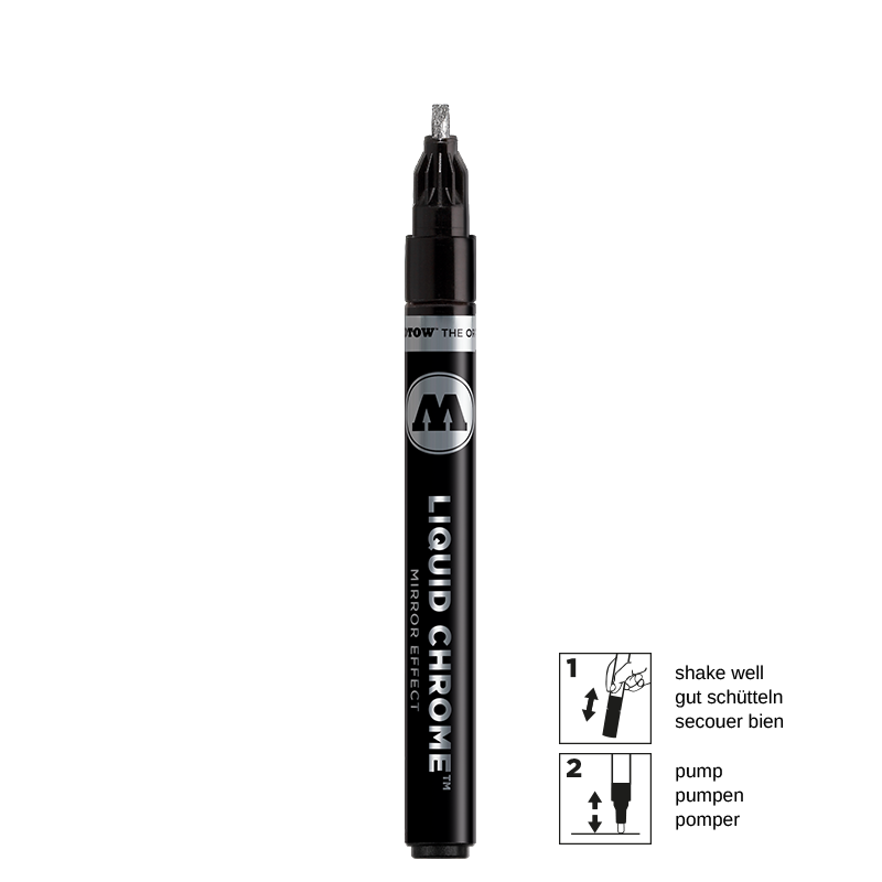 MOLOTOW Liquid Chrome Marker - 3mm Calligraphy image 0