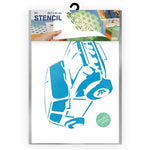 QBIX Stencil 2 Layer - Plastic - Vehicles - Mini Cooper image 0