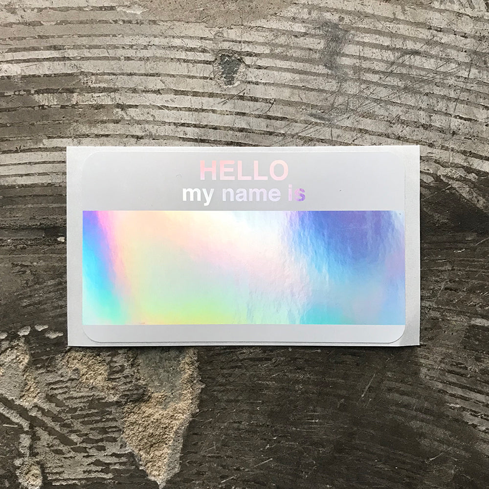 Super Tack Holographic Sticker Pack 50pc - Hello White image 0