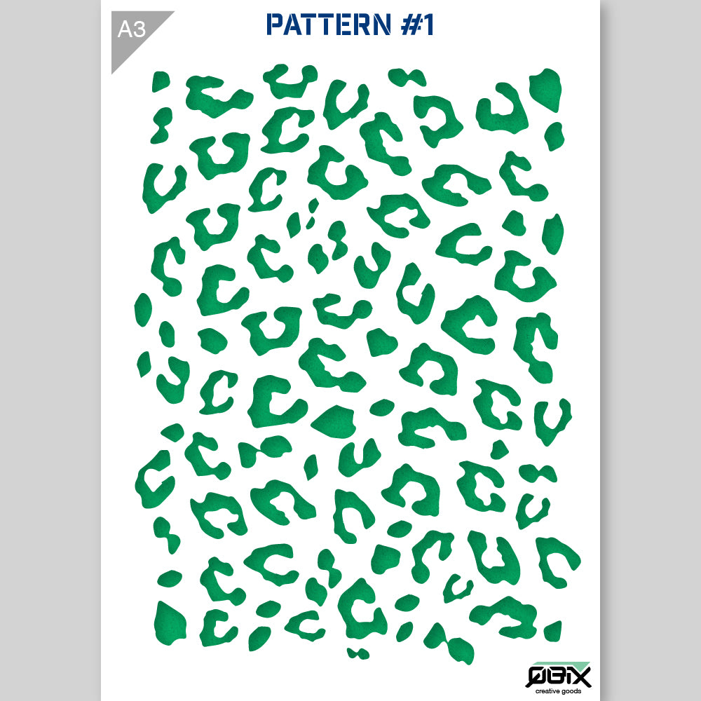 QBIX Stencil 1 Layer - Plastic - Pattern - Panther Print image 2