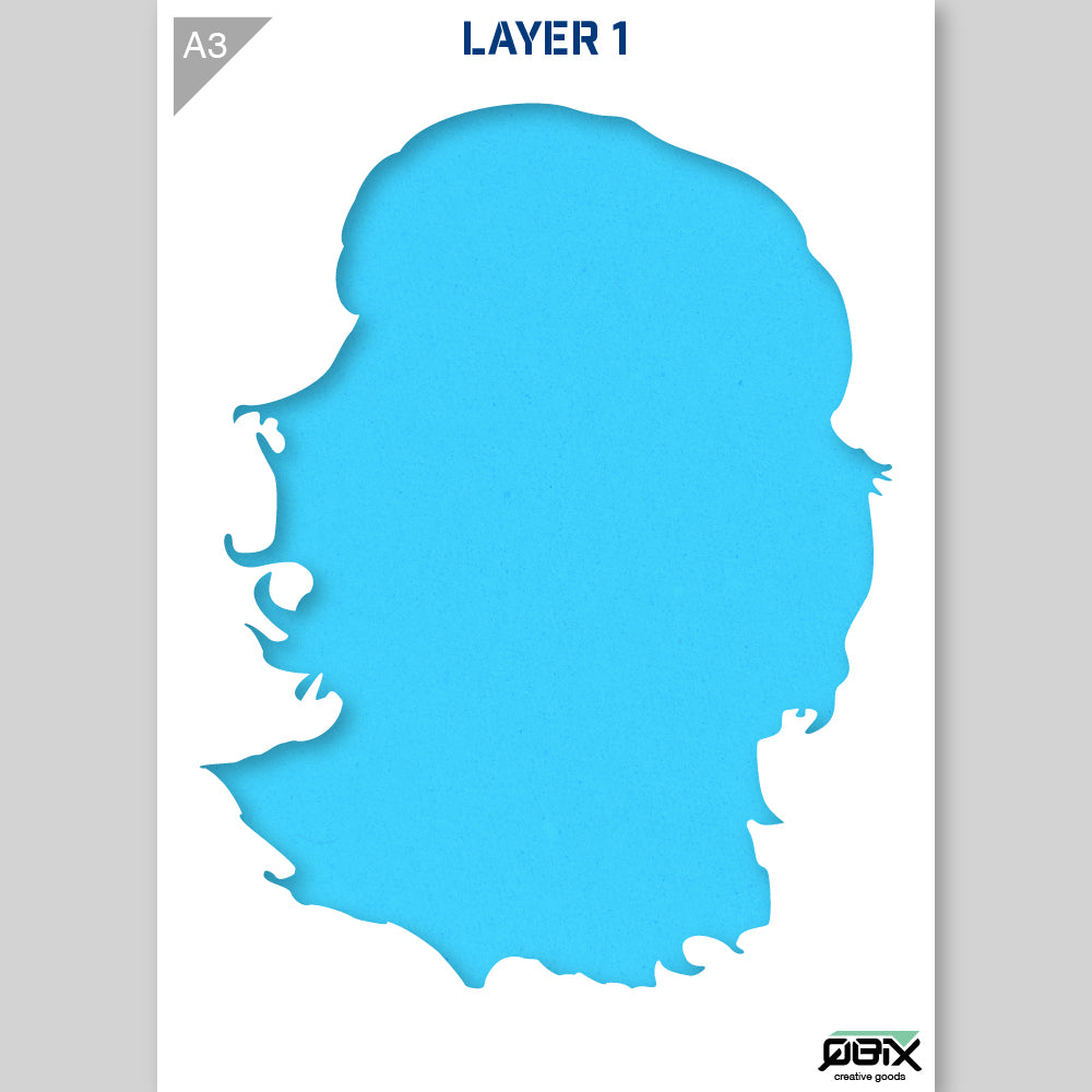 QBIX Stencil 2 Layer - Plastic - Idols - Che Guevara image 3