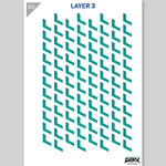 QBIX Stencil 3 Layer - Plastic - Pattern 3D - Fishnet image 3