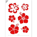 QBIX Stencil 1 Layer - Plastic - Nature - Aloha Flowers image 1