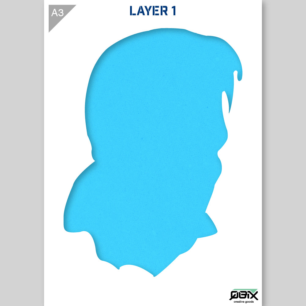QBIX Stencil 2 Layer - Plastic - Idols - Elvis Presley image 3