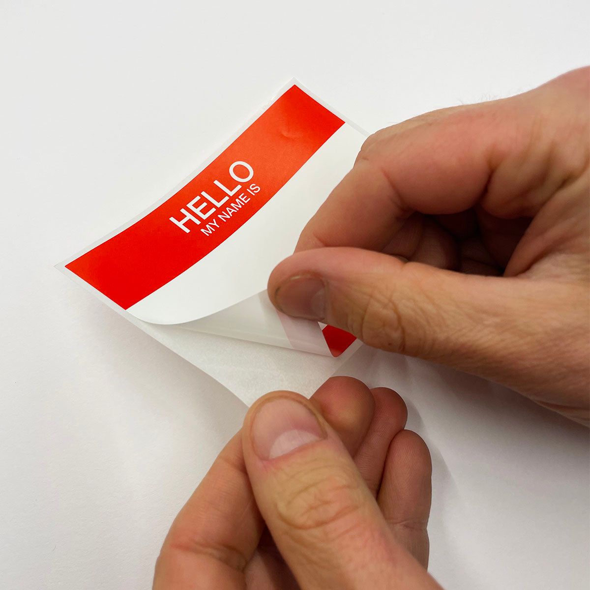 FLUX Eggshell Hello Stickers - Red image 1