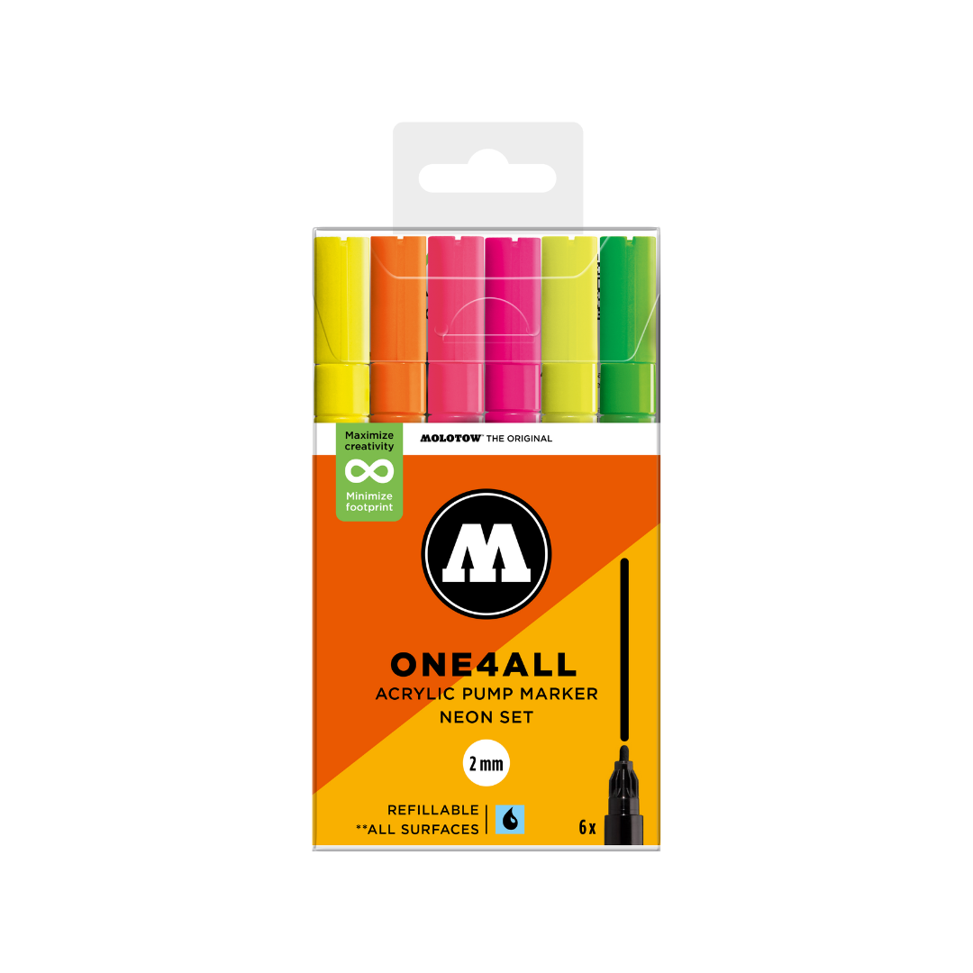 MOLOTOW ONE4ALL Marker Set 127HS - Neon image 0