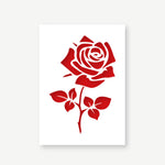 QBIX Stencil 1 Layer - Plastic - Nature - Rose Flower image 0