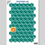 QBIX Stencil 3 Layer - Plastic - Pattern 3D - Block image 0
