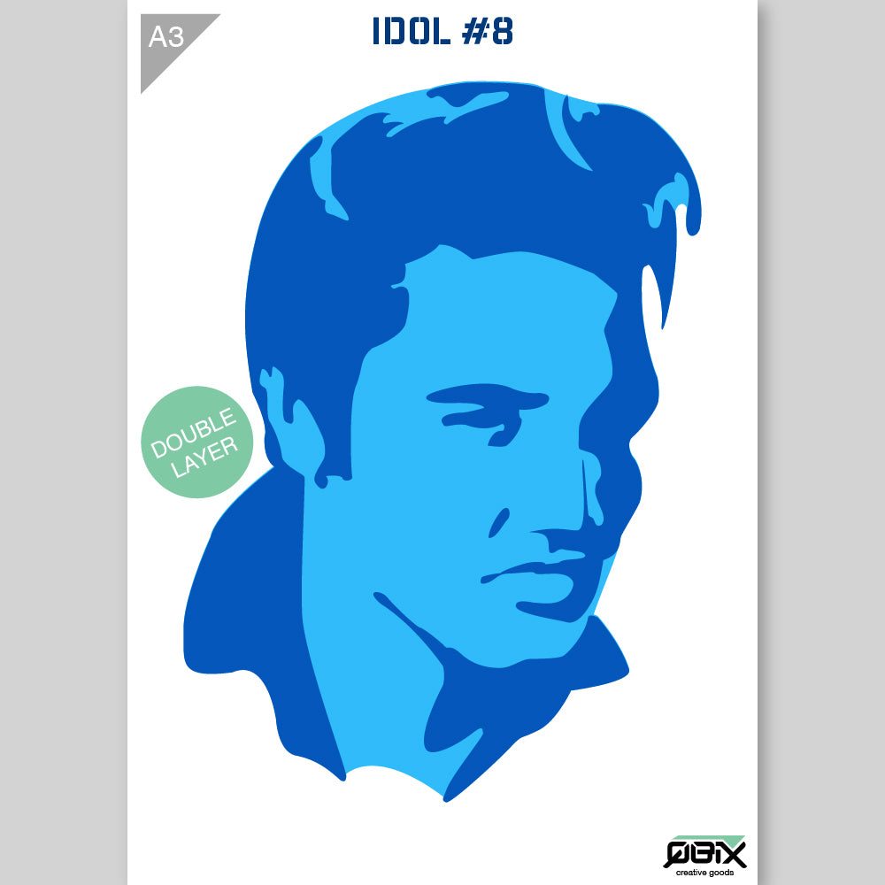QBIX Stencil 2 Layer - Plastic - Idols - Elvis Presley image 2