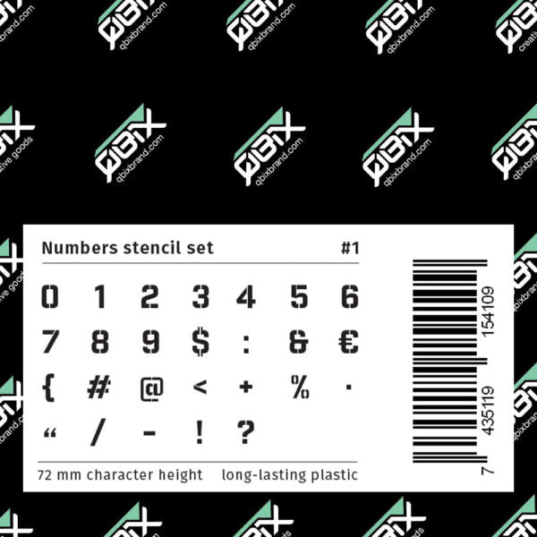 QBIX Plastic Stencil Set - Number Modern - Large image 4
