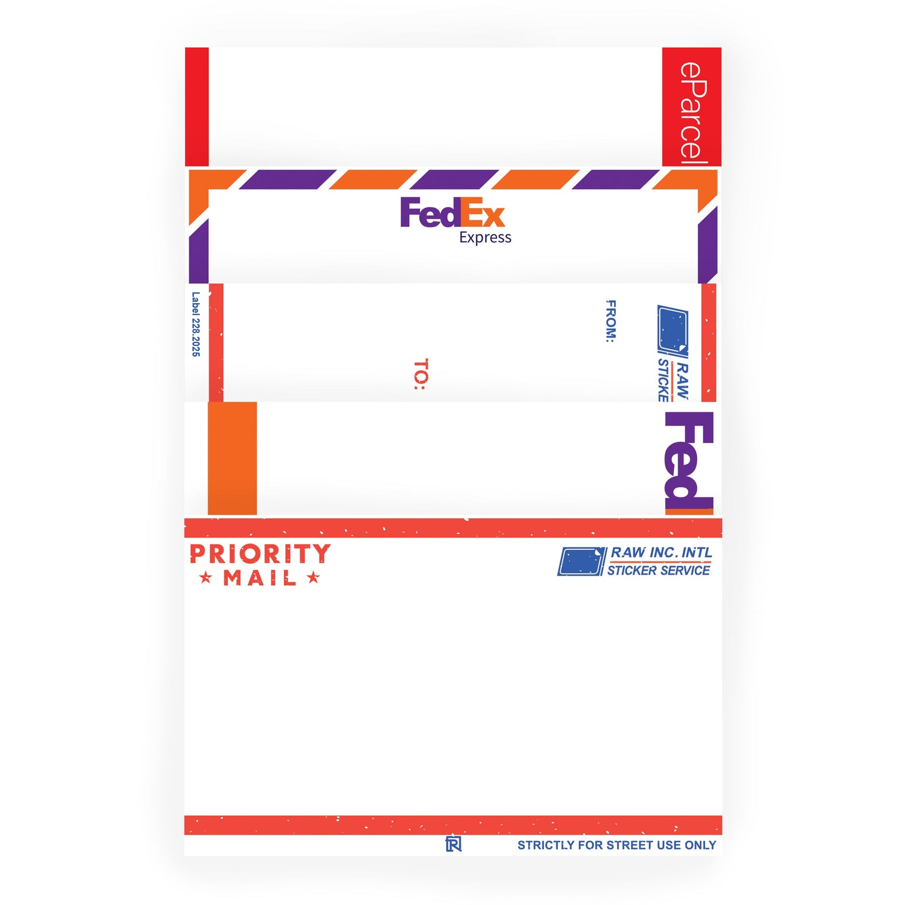 Raw Inc Eggshell Stickers - Postal Mix image 0