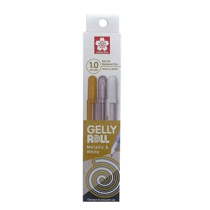 Gelly Roll Metallic & White - Pack of 3