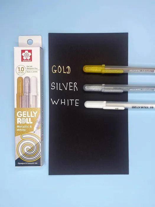 Gelly Roll Metallic & White - Pack of 3