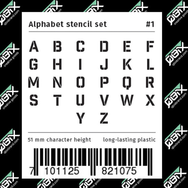 QBIX Plastic Stencil Set - Alphabet Modern - Small image 4
