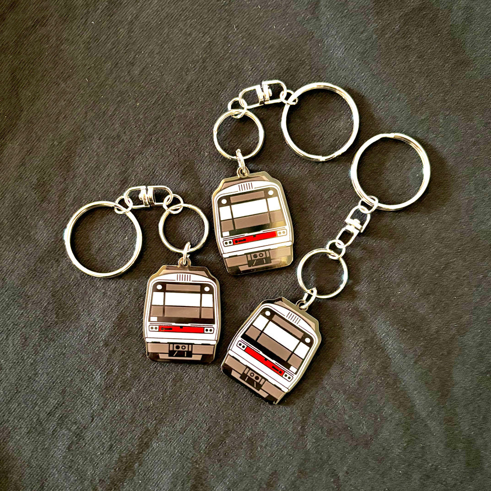 Enamel Train Keyring - PER A Series image 1