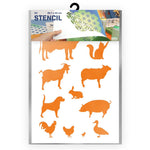 QBIX Stencil 1 Layer - Plastic - Animals - Farm image 0