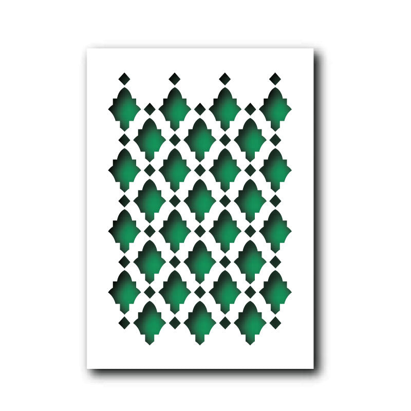 QBIX Stencil 1 Layer - Plastic - Tile Pattern Fleur de Lis image 0
