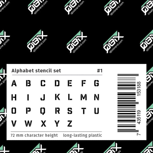 QBIX Plastic Stencil Set - Alphabet Modern - Large image 4