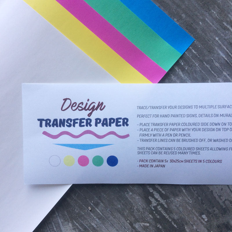 Design Transfer Paper - 30x25cm - 5 Sheet Pack image 1