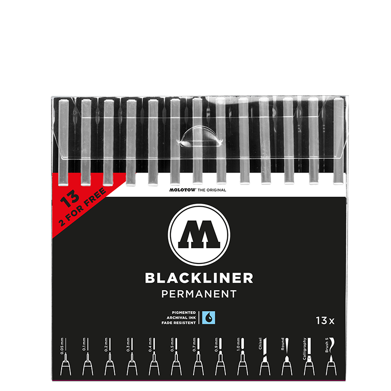 MOLOTOW Blackliner Complete Set - 13pc image 0