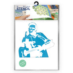 QBIX Stencil 2 Layer - Plastic - Idols - Johnny Cash image 0