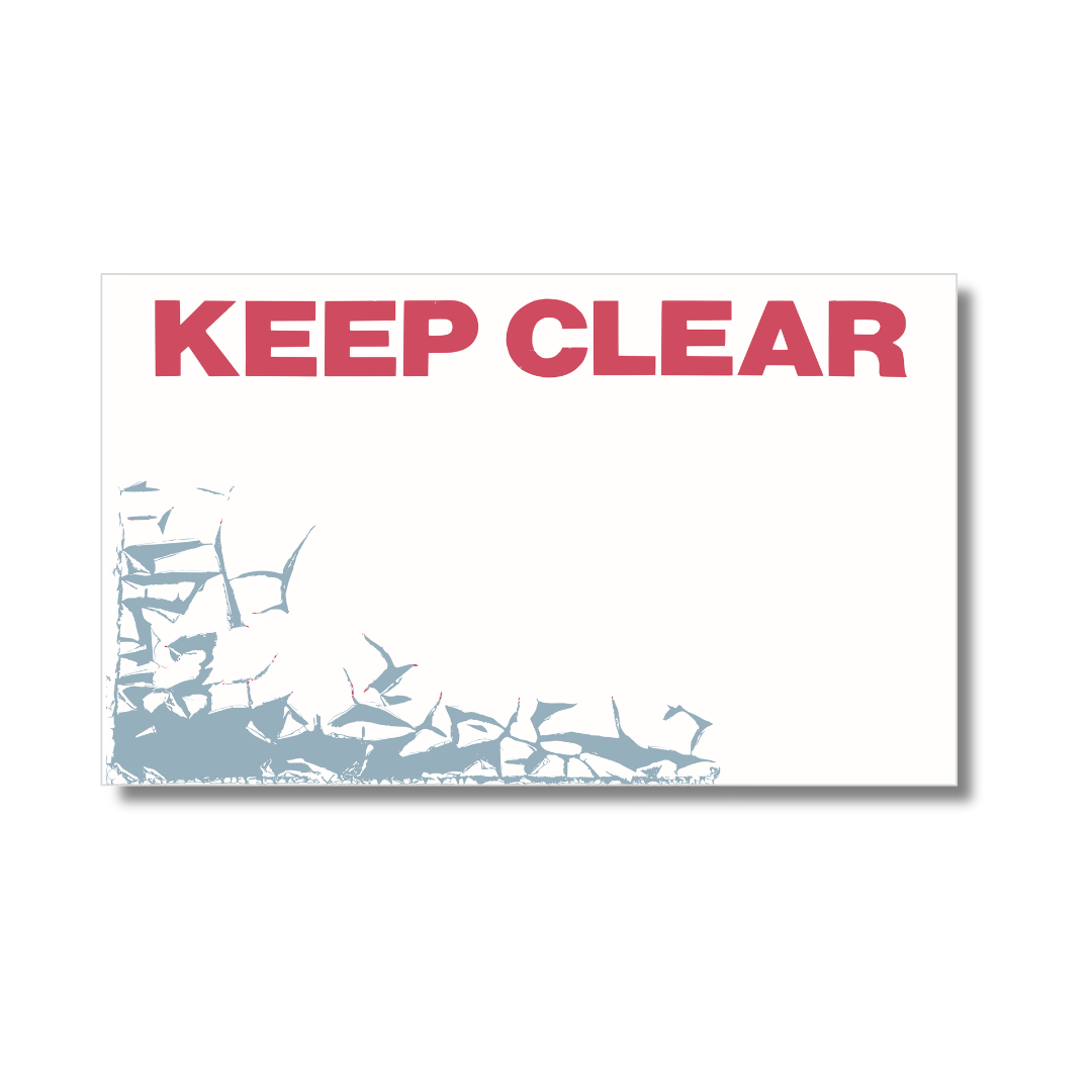 High Tack Sticker Pack 50pc - Keep Clear image 0