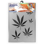 QBIX Stencil 1 Layer - Plastic - Nature - Cannabis image 1