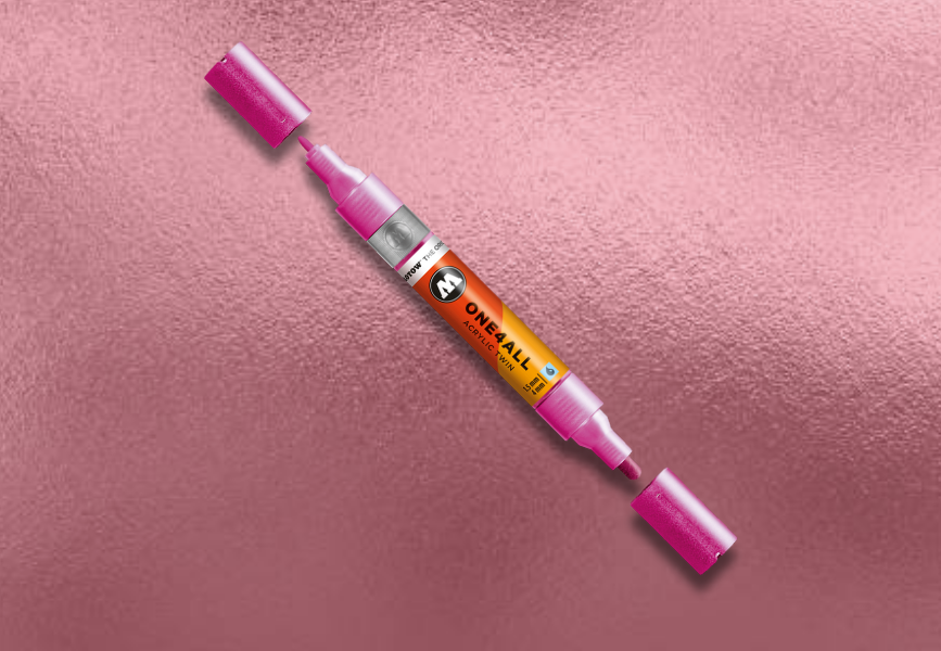 MOLOTOW ONE4ALL Marker Twin - 225 Metallic Pink image